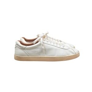 Koio Capri White Leather Low-Top Sneakers  Light Gum Sole Men's Sz 11 $265